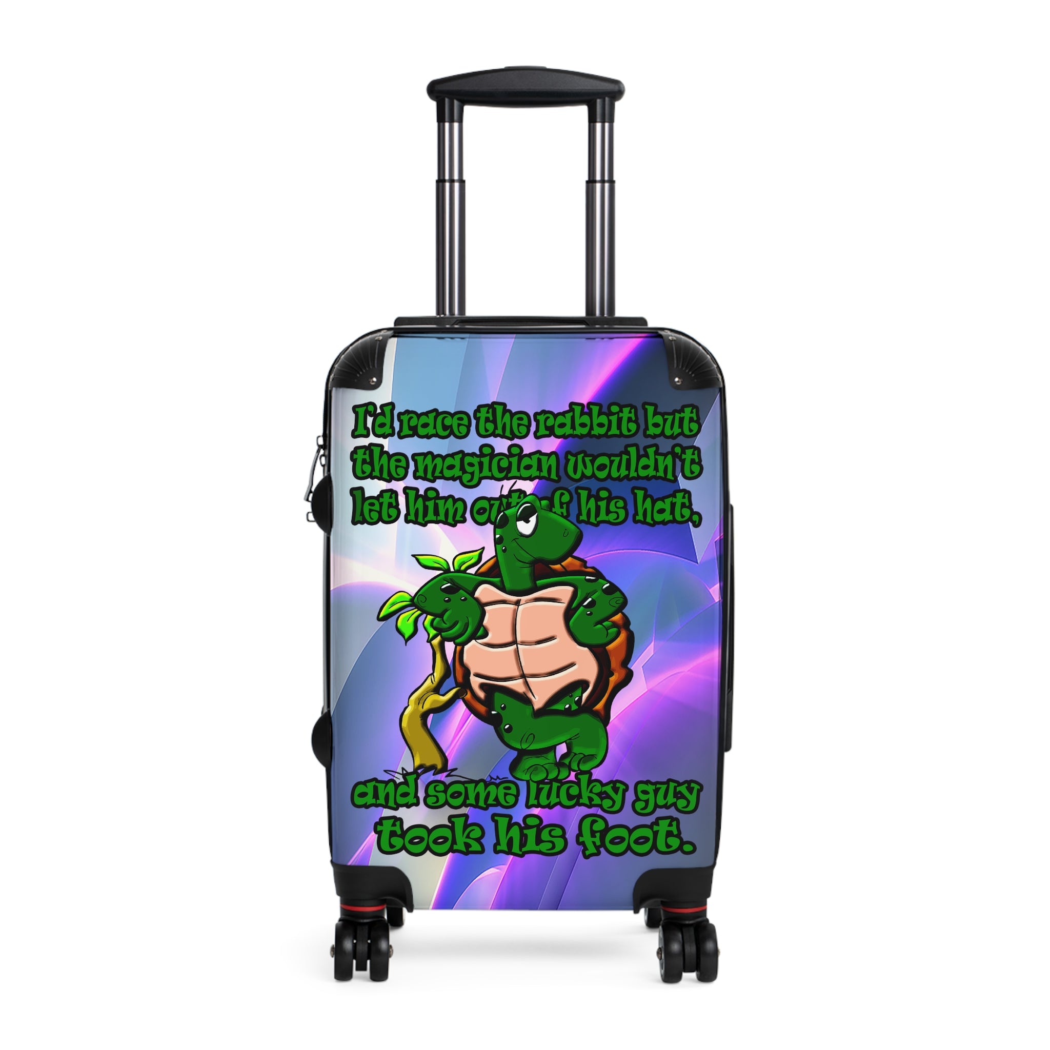 turtle race - Suitcase (grey-pink wave)