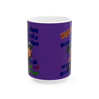 high noon - White Mug (purple)