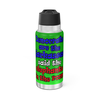 donkeys and elephants - Gator Tumbler, 32oz  (logo green)