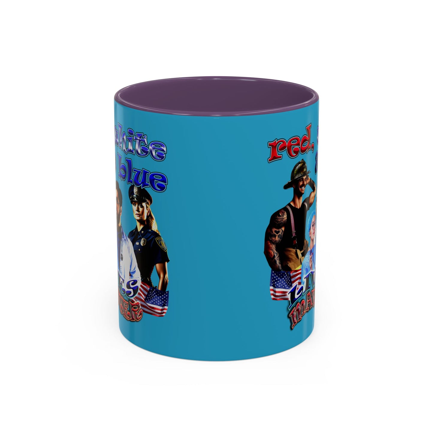 rw&b lives matter - Accent Mug (turquoise)