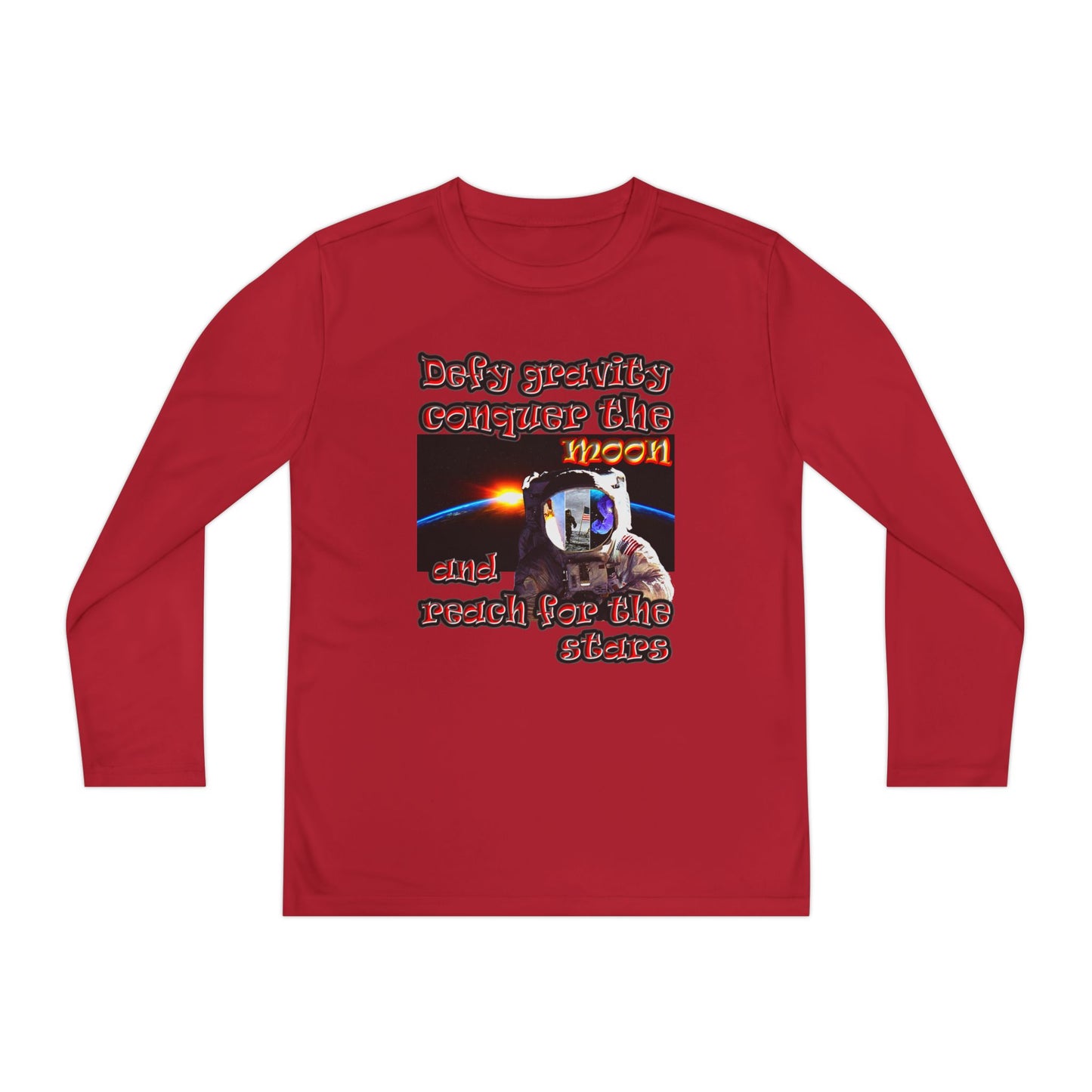 defy conquer reach - Youth Long Sleeve Competitor Tee