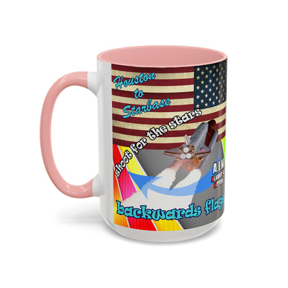 shoot for the stars - Accent Mug (rainbow split)