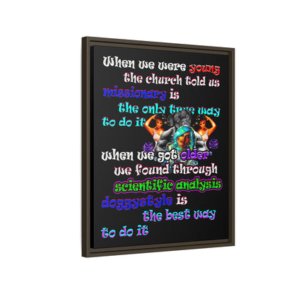 doggystyle - framed canvas art (black)