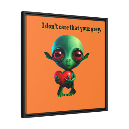 I don't care that your grey - framed canvas art (crusta)