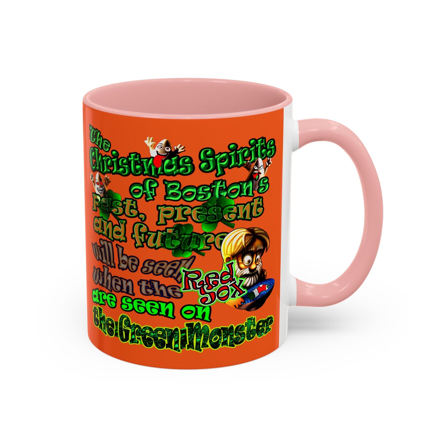 christmas spirits of boston - Accent Mug (orange)