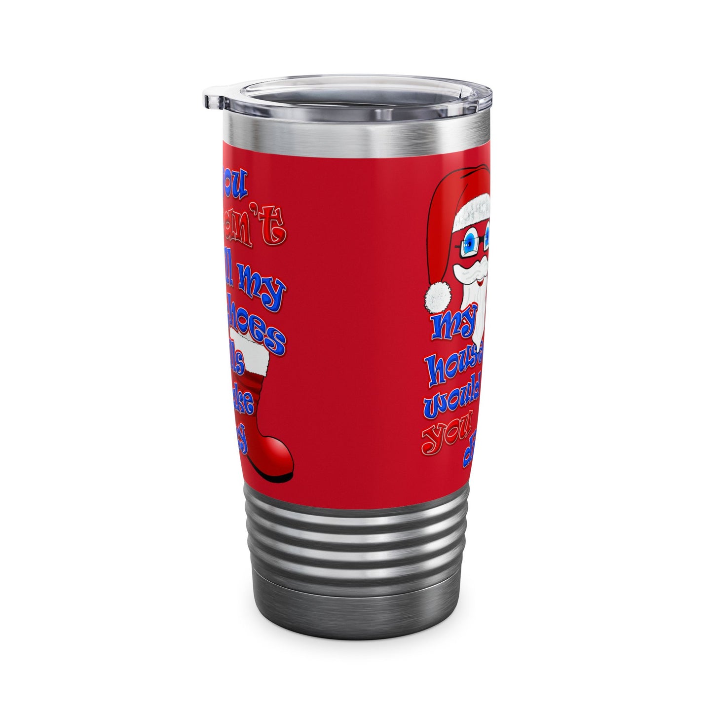 santa's shoes - Ringneck Tumbler, 20oz (dark red)
