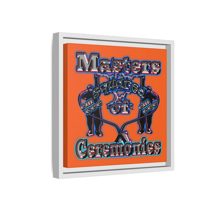 em cee squared - framed canvas art (orange)