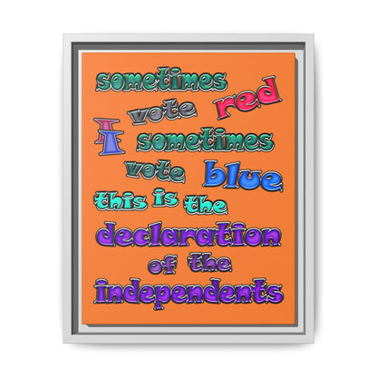 declaration of the independents - framed canvas art (crusta)