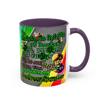 christmas spirits of boston - Accent Mug (rainbow split)