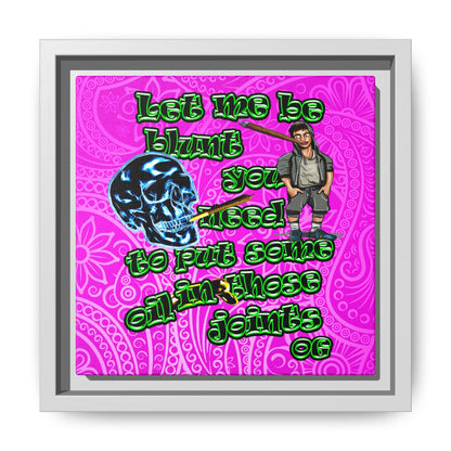 og - framed canvas art (pink swirl)