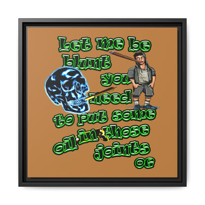 og - framed canvas art (light brown)