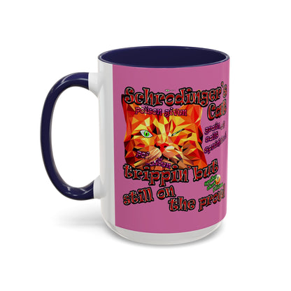 schrodinger's cat - Accent Mug (light pink)