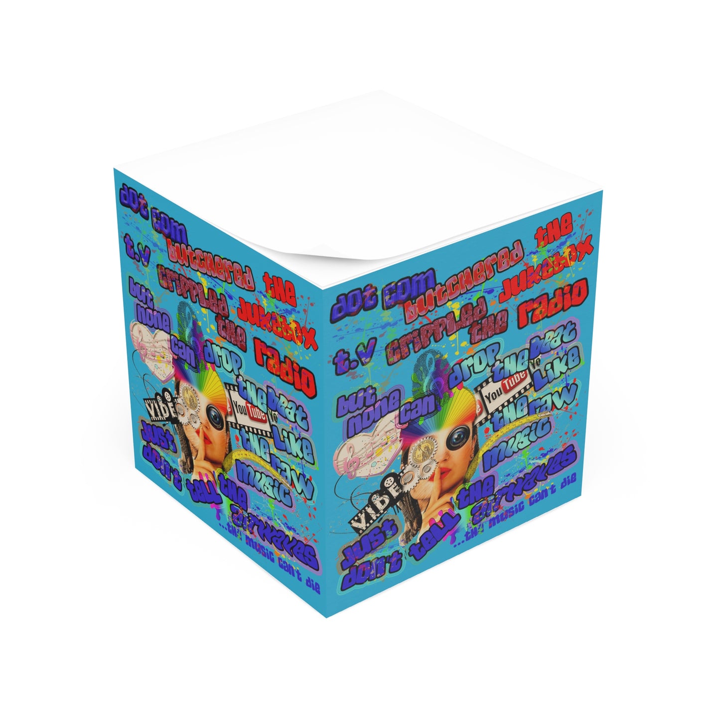 drop the beat - note cube (turquoise)