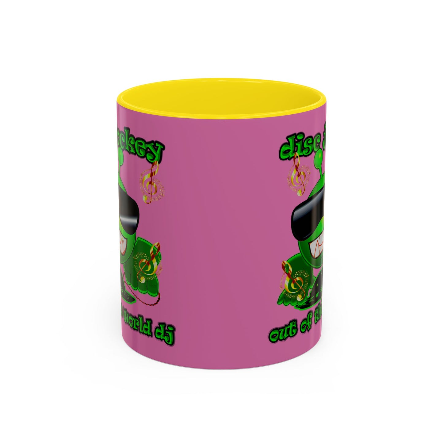 disc jockey - Accent Mug (light pink)