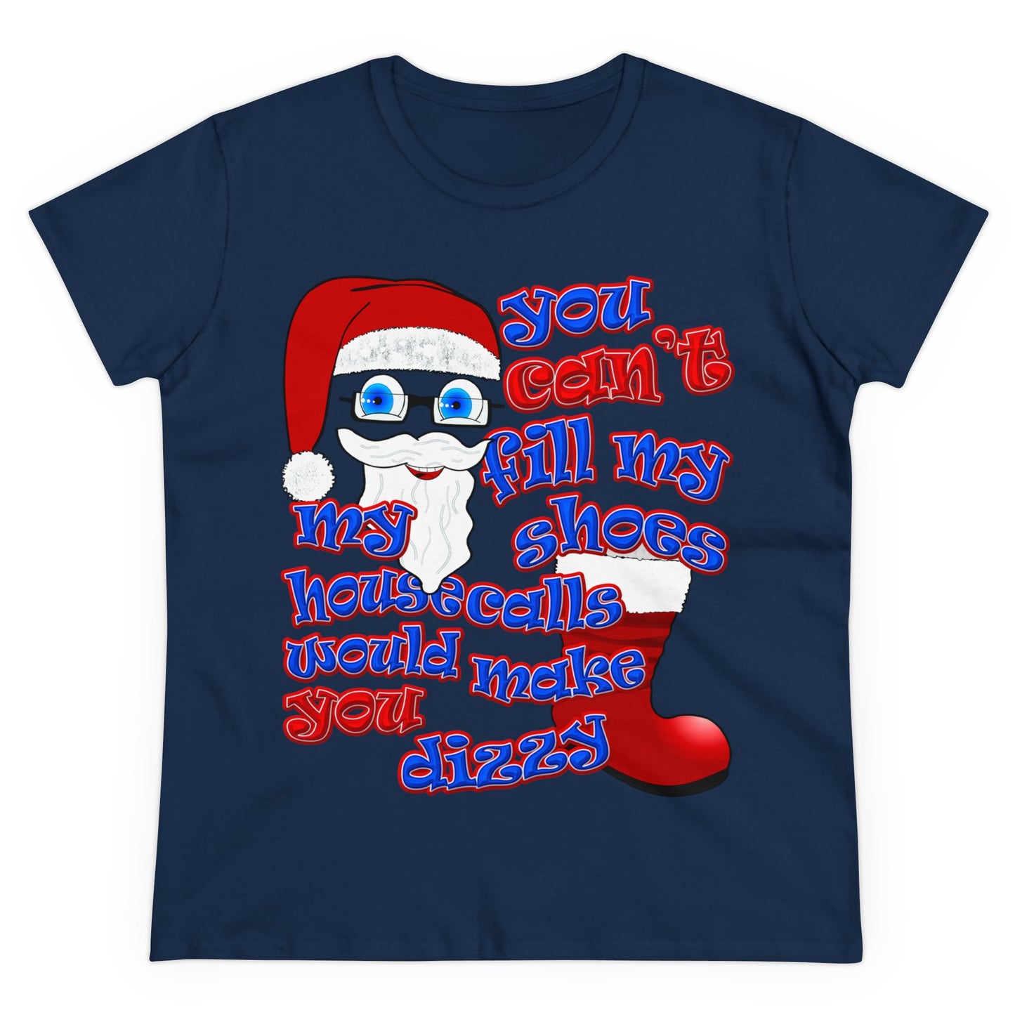 santa's shoes - Women's Midweight Cotton Tee