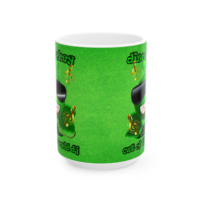 disc jockey - White Mug (green turf)