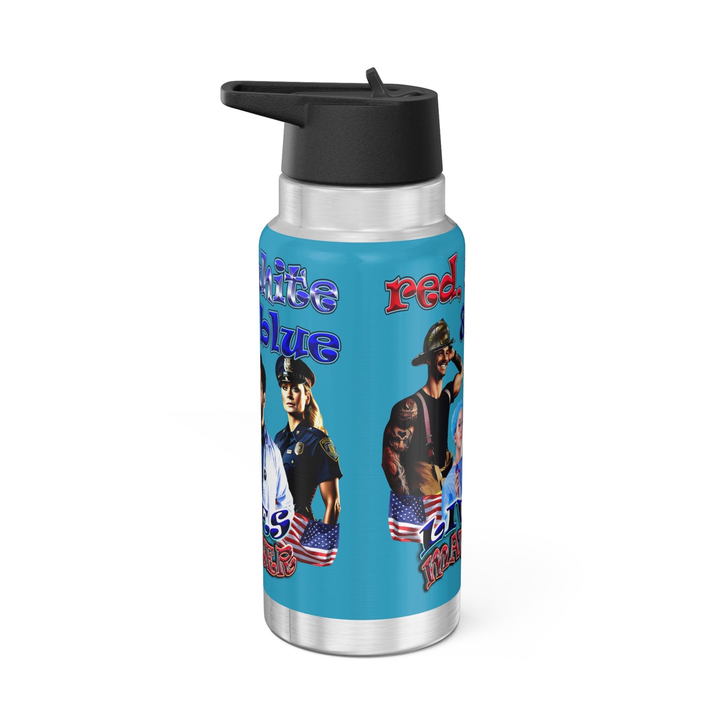 rw&b lives matter - Gator Tumbler, 32oz (turquoise)