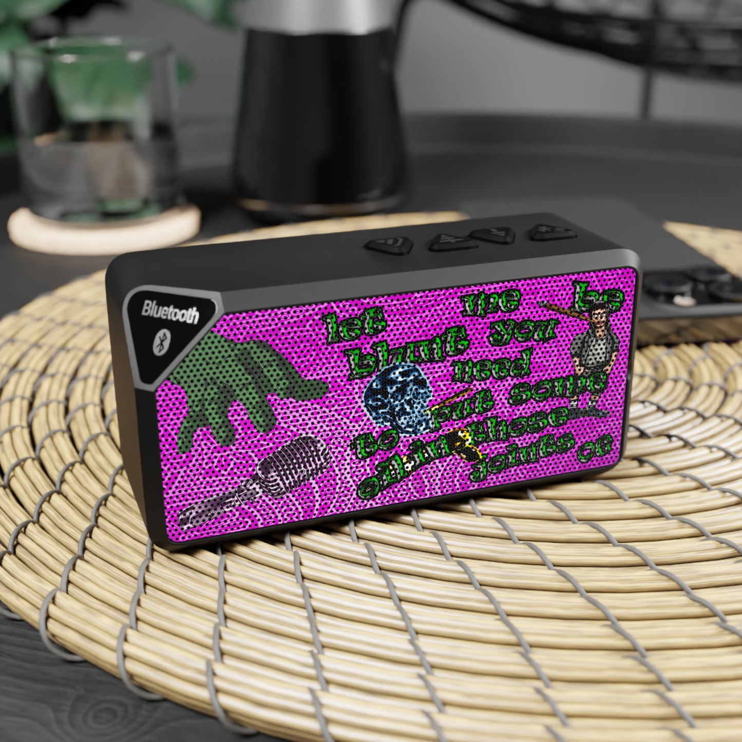 og - Jabba Bluetooth Speaker (pink swirl)