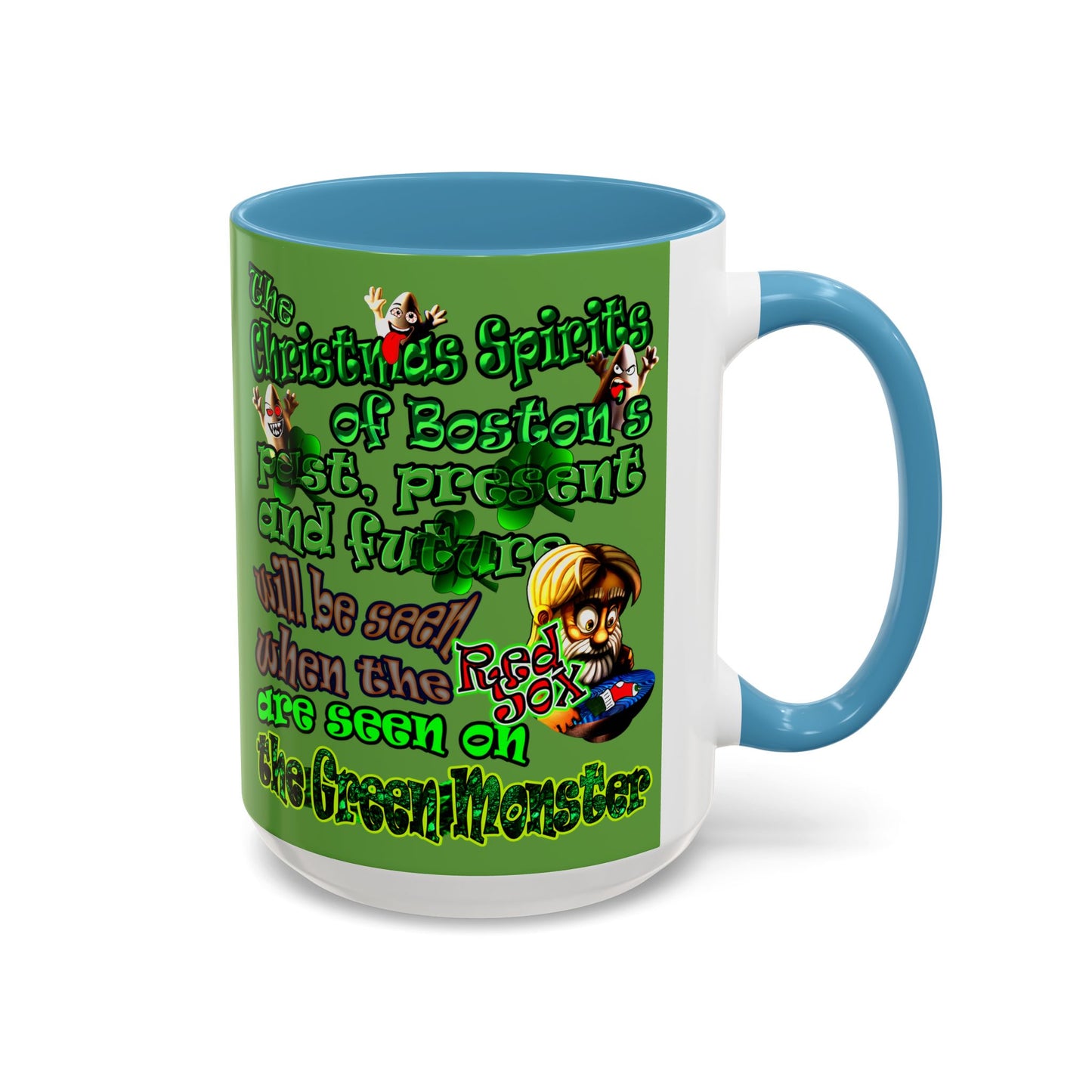 christmas spirits of boston - Accent Mug (green)