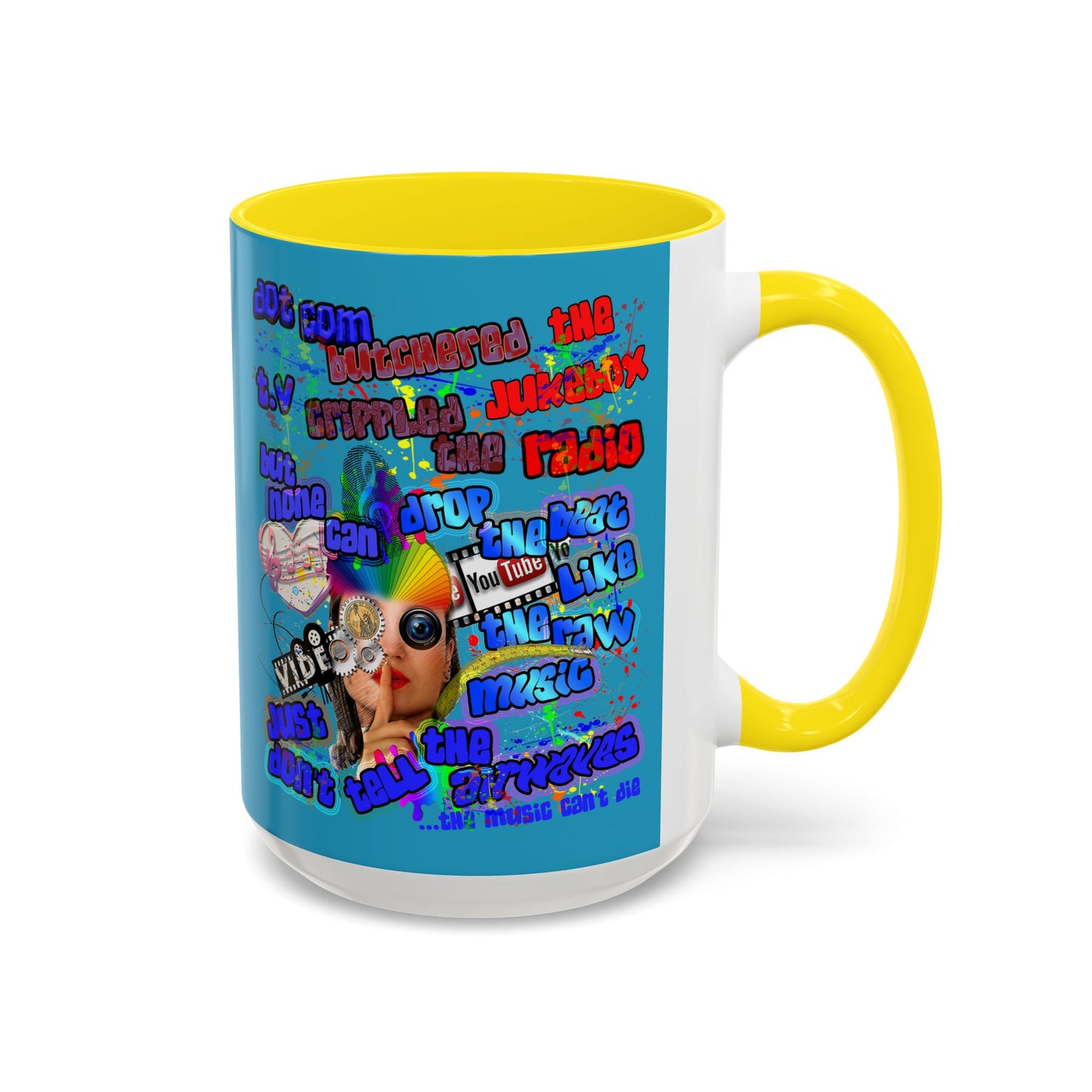 drop the beat - Accent Mug (turquoise)