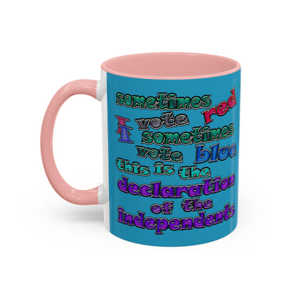 declaration of the independents - Accent Mug (turquoise)