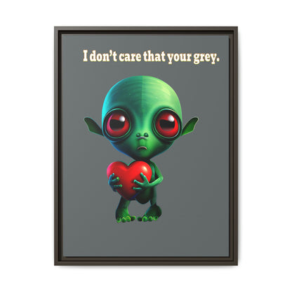 I don't care that your grey - framed canvas art (dark grey)