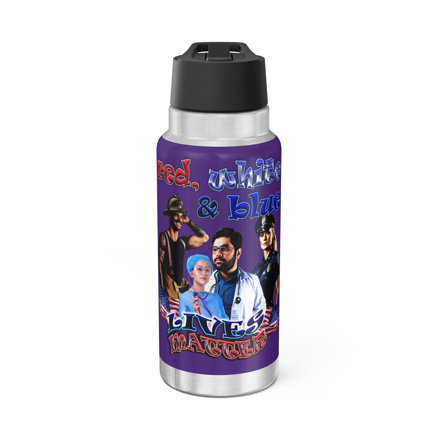 rw&b lives matter - Gator Tumbler, 32oz (purple)