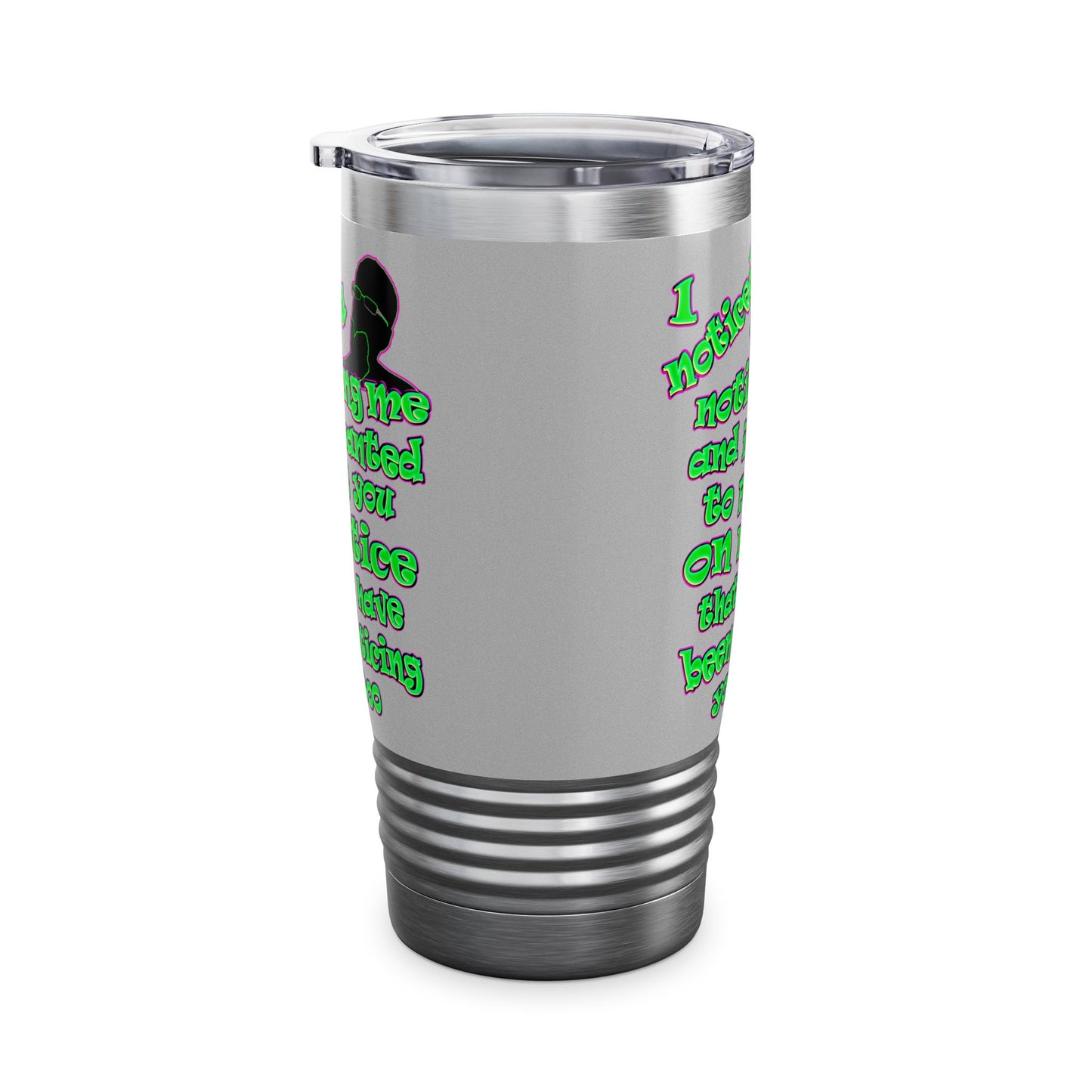 noticed you noticing - Ringneck Tumbler, 20oz (light grey)