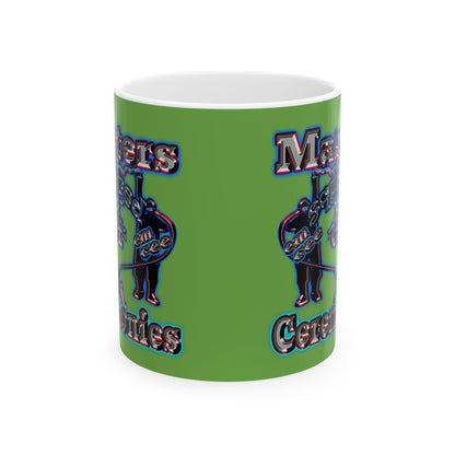 em cee squared - White Mug (green)