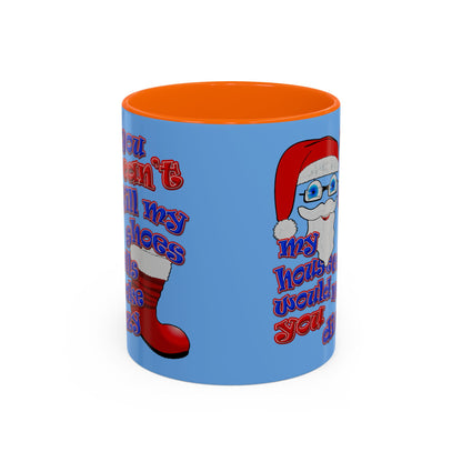 santa's shoes - Accent Mug (light blue)
