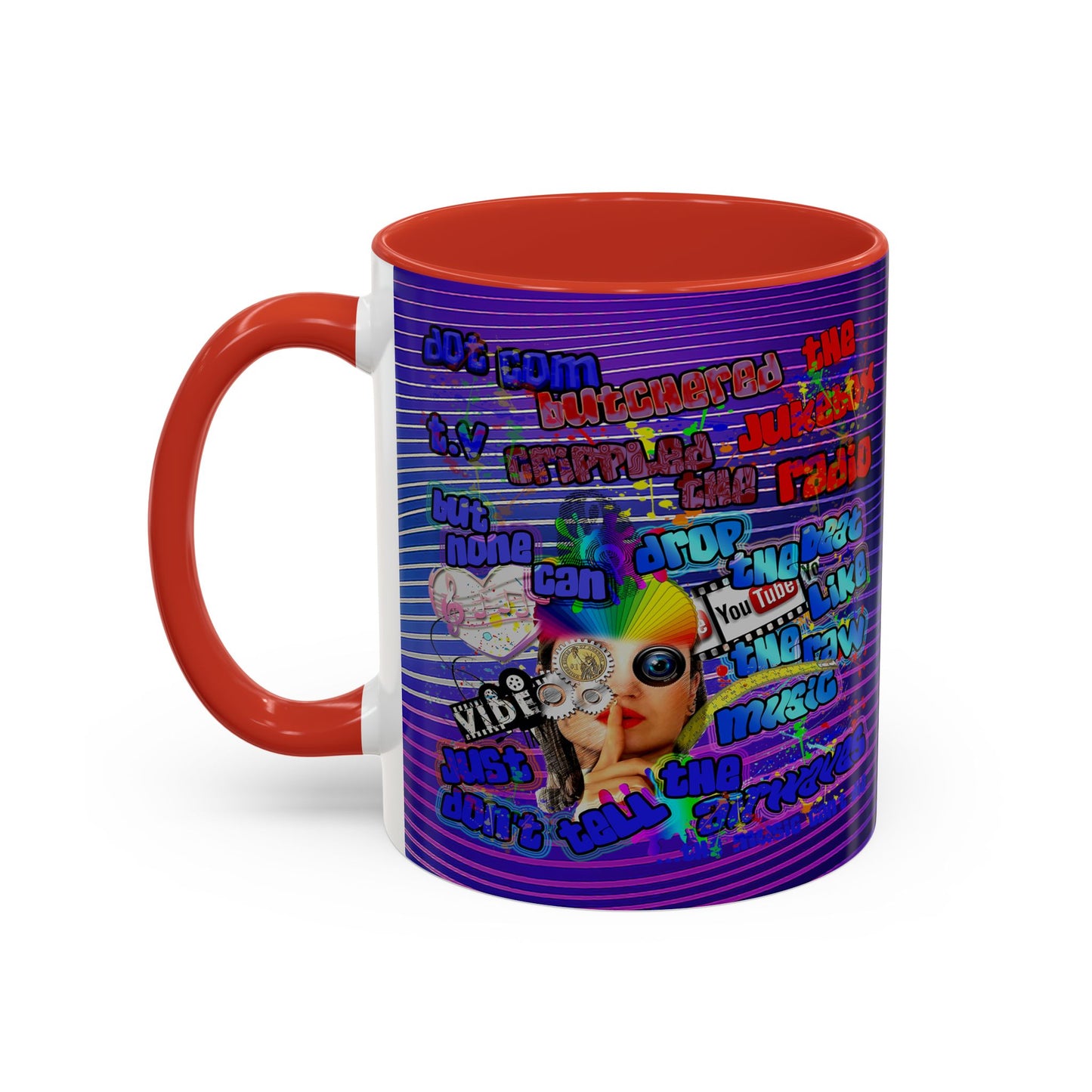 drop the beat - Accent Mug (purple wave)