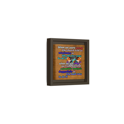 doggystyle - framed canvas art (brown papyrus)