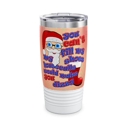 santa's shoes - Ringneck Tumbler, 20oz (yellow-orange wave)