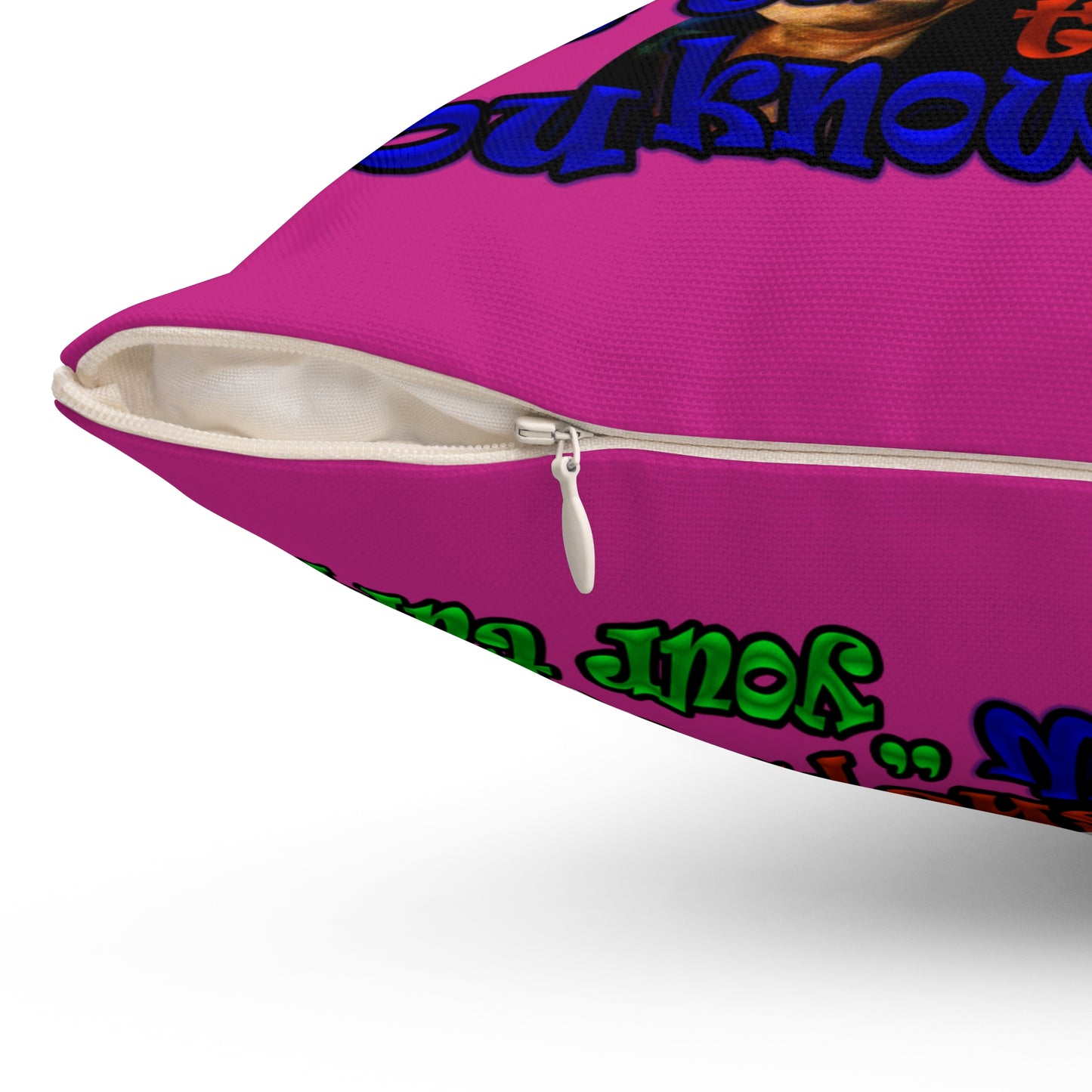 high noon - Spun Polyester Square Pillow - (pink)