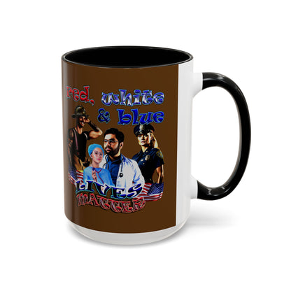 rw&b lives matter - Accent Mug (brown)