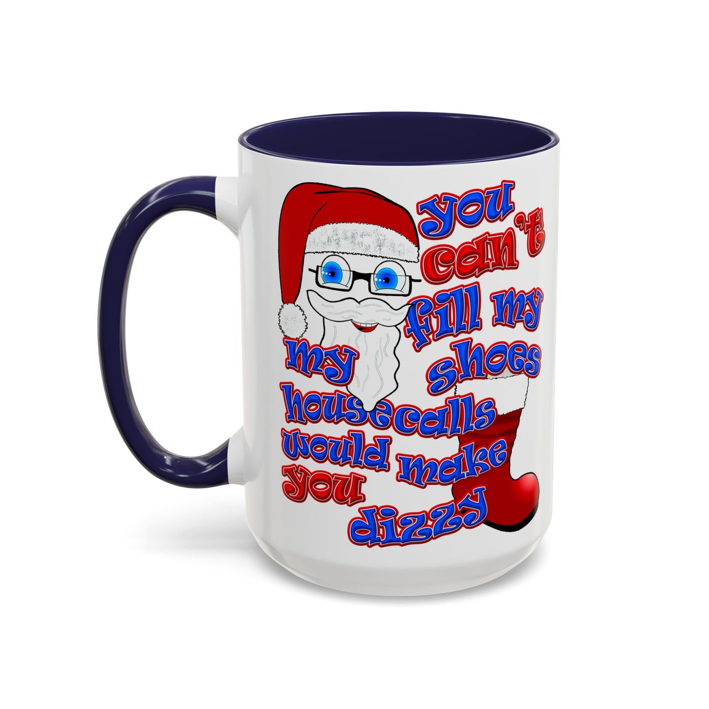 santa's shoes - Accent Mug (white)