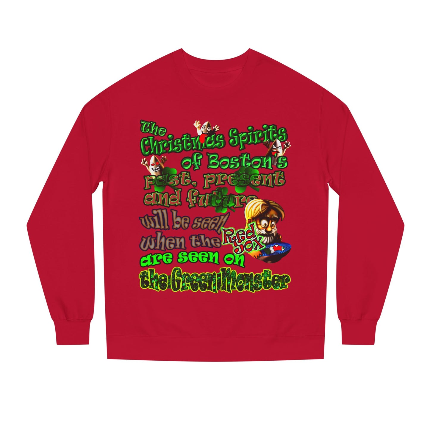 christmas spirits of boston - Unisex Crew Neck Sweatshirt