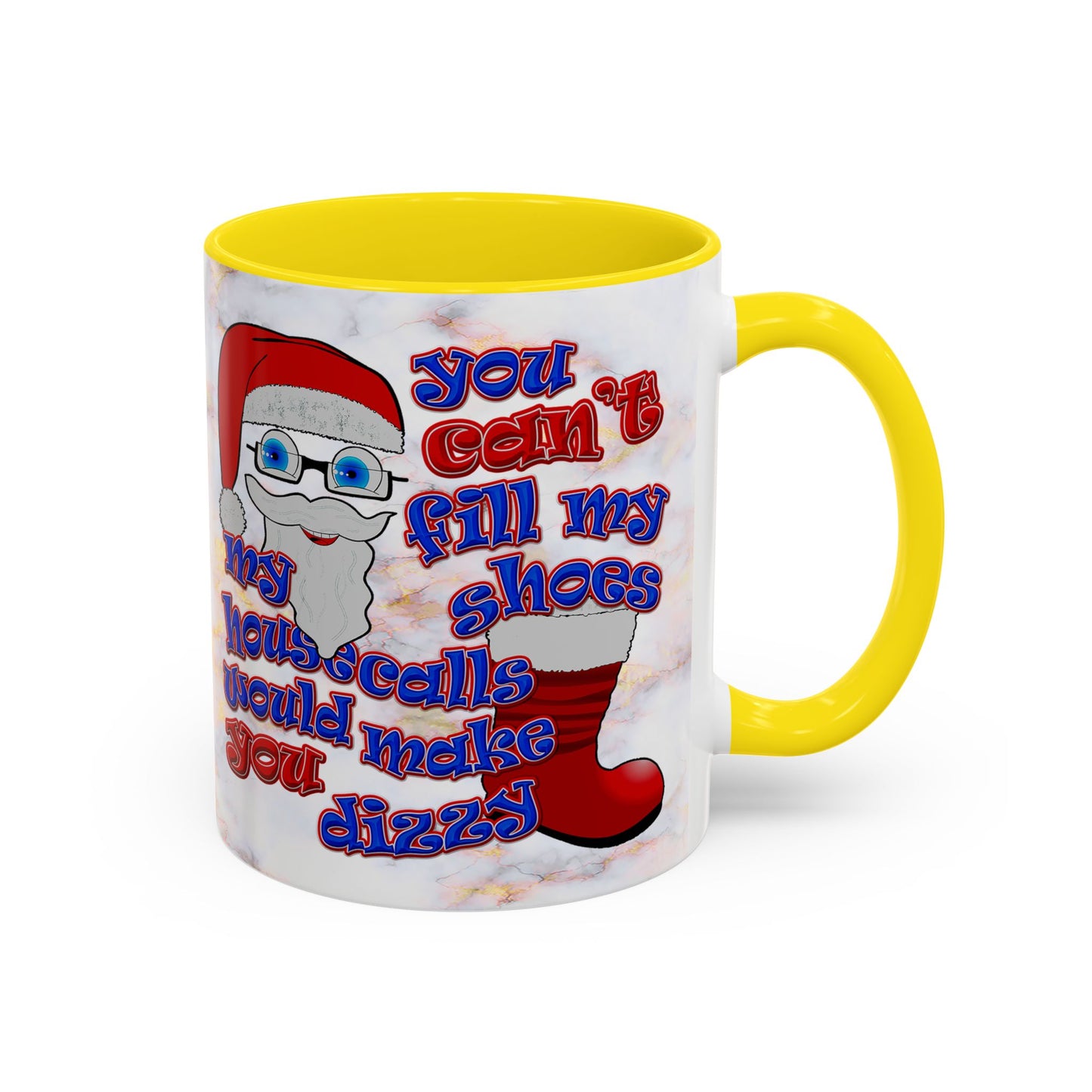 santa's shoes - Accent Mug (white marble)