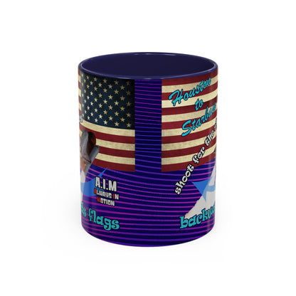 shoot for the stars - Accent Mug (purple wave)
