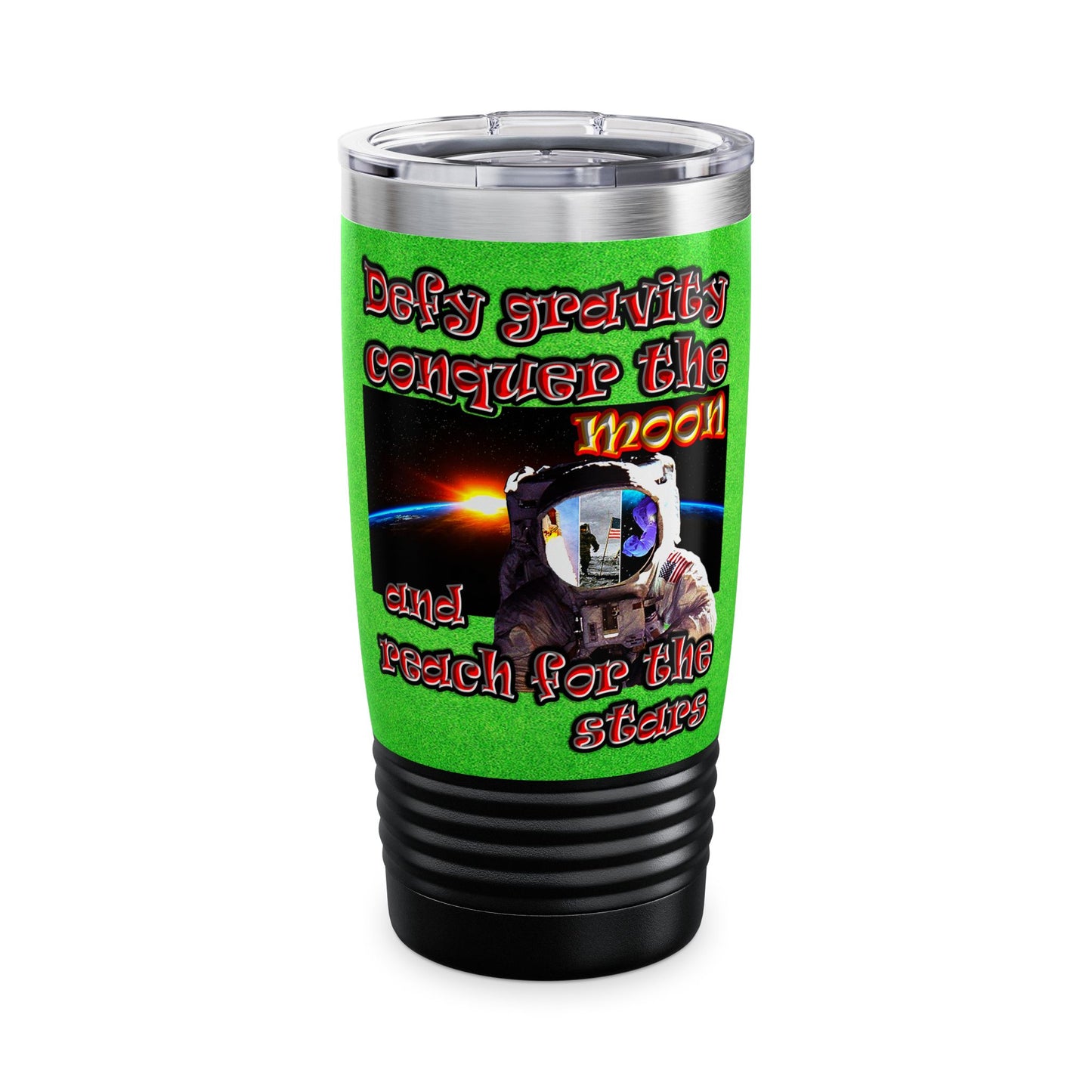 defy conquer reach - Ringneck Tumbler, 20oz (green turf)
