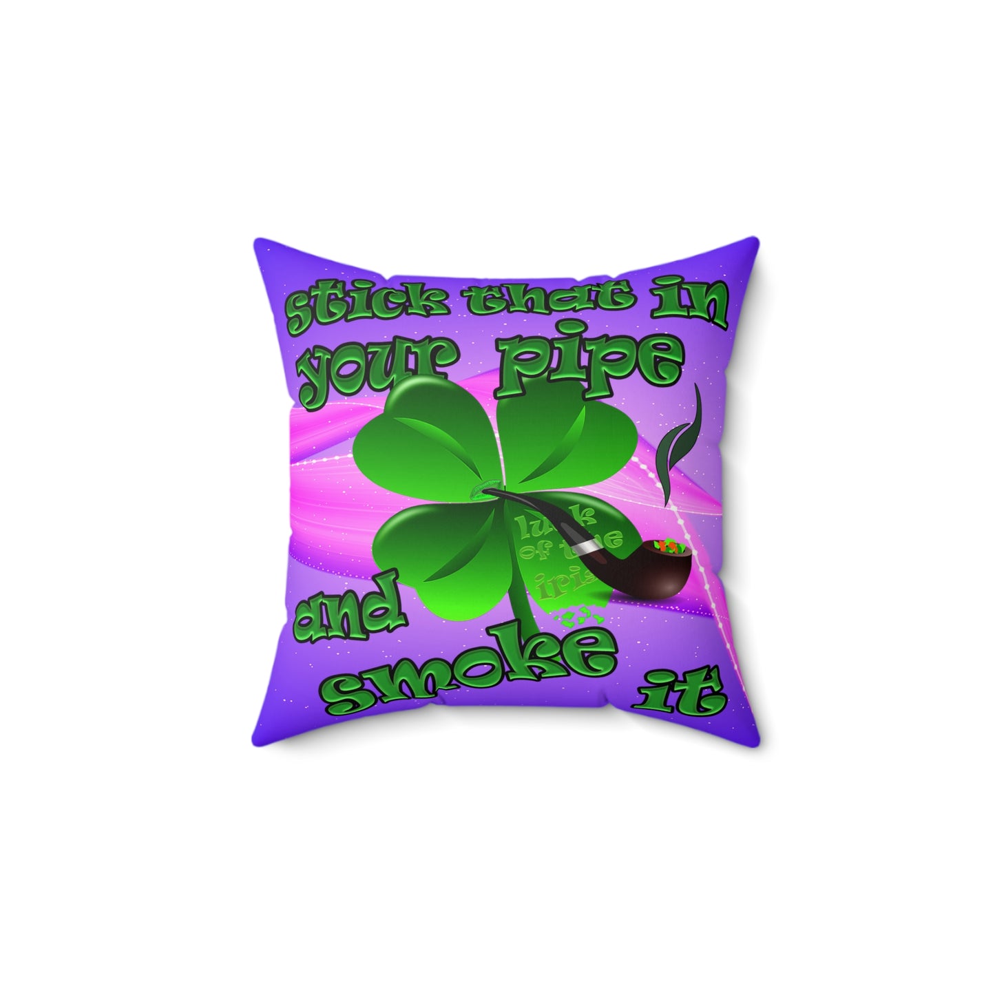 celtics logo - Faux Suede Square Pillow - (purple-pink wave)