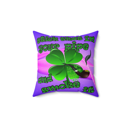 celtics logo - Faux Suede Square Pillow - (purple-pink wave)