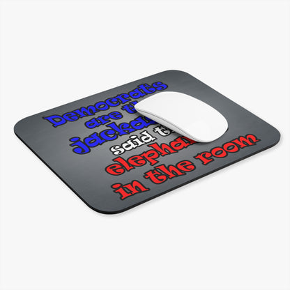 donkeys and elephants - Mouse Pad (Rectangle) (grey-light grey)