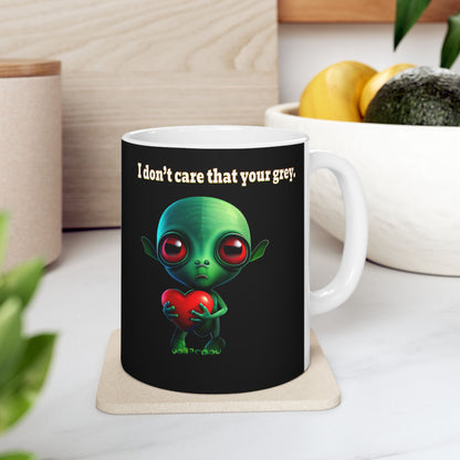 I don't care that your grey - White Mug (black)