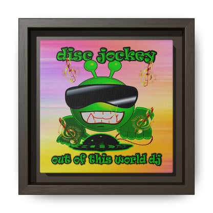 disc jockey - framed canvas art (color blur)