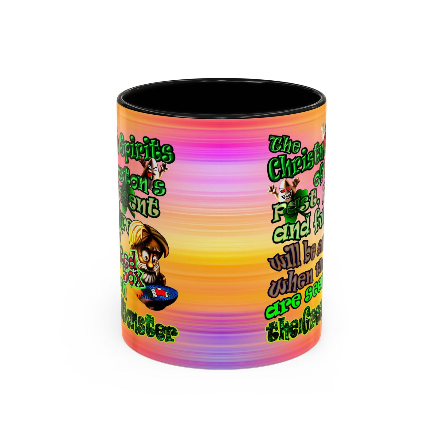 christmas spirits of boston - Accent Mug (color blur)