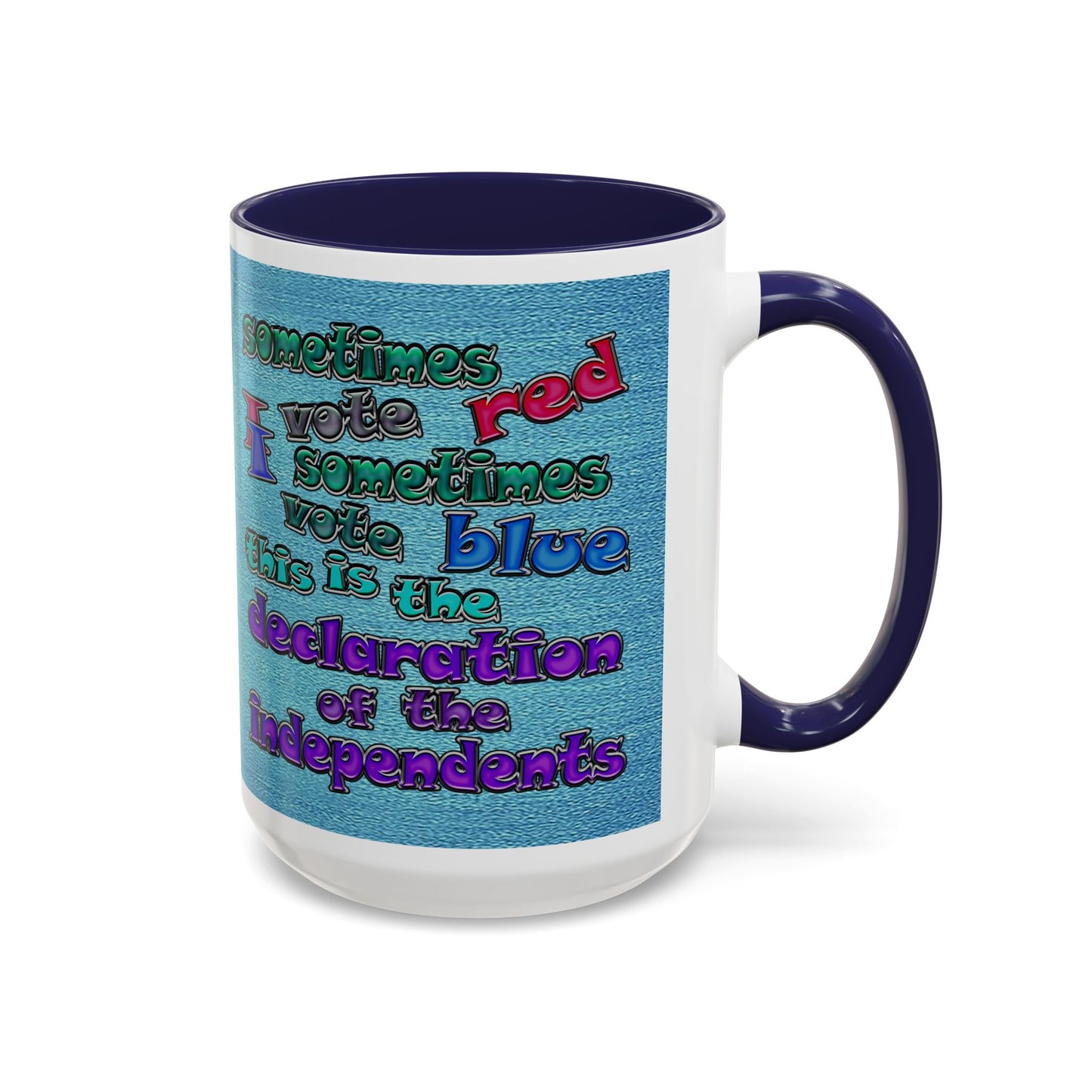 declaration of the independents - Accent Mug (faded blue)