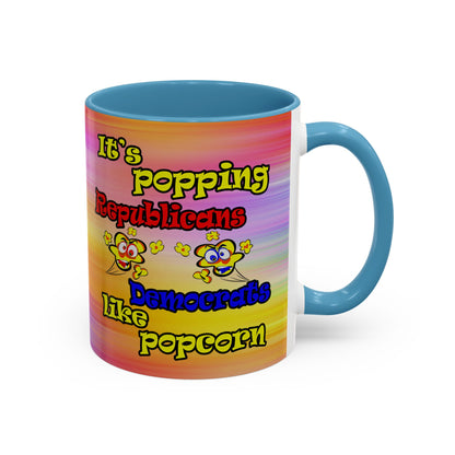 popping like popcorn - Accent Mug (color blur)
