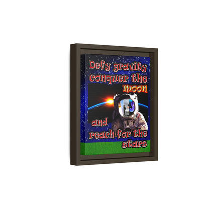 defy conquer reach - framed canvas art ('snoops' background)
