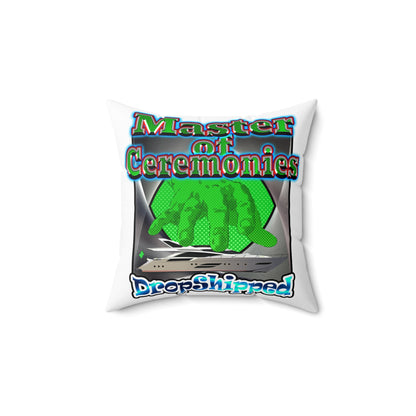 logo - Spun Polyester Square Pillow - (white)